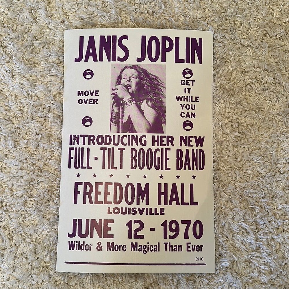 Janis Joplin Poster 22.5x14inches